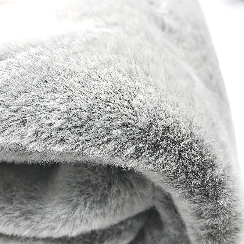 Kirkton House Grey Super Soft Fluffy Plush Small Reversible Throw Blanket