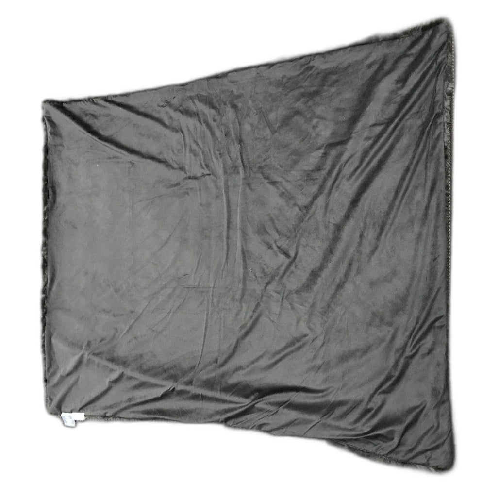 Kirkton House Black Super Soft Fluffy Plush Small Textured Throw Blanket