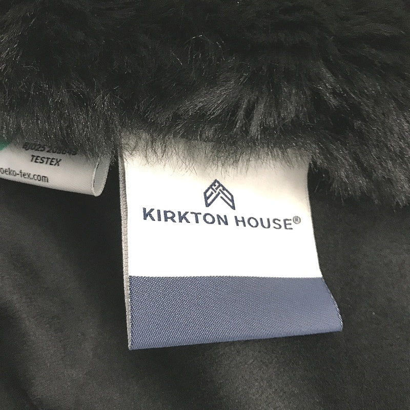 Kirkton House Black Super Soft Fluffy Plush Small Textured Throw Blanket