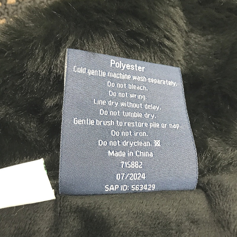 Kirkton House Black Super Soft Fluffy Plush Small Textured Throw Blanket