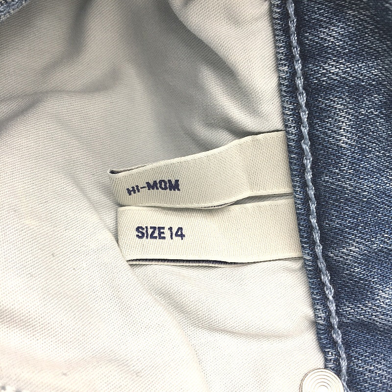 Riders by Lee Light Blue Hi-Mom High Rise Cuffed Ankle Denim Jeans Ladies Sz 14