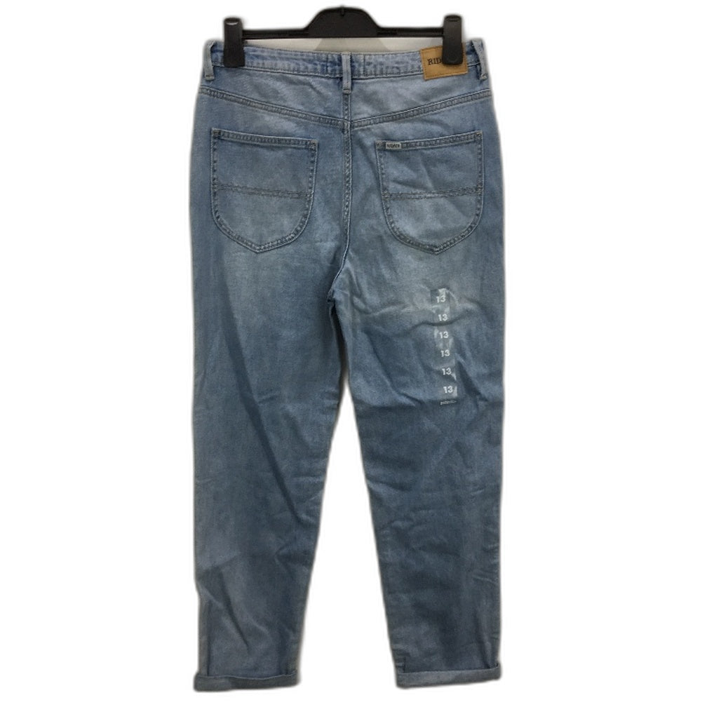 Riders by Lee Light Blue Hi-Mom High Rise Cuffed Ankle Denim Jeans Ladies Sz 13