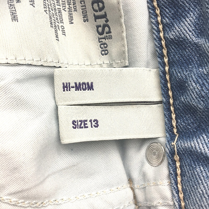 Riders by Lee Light Blue Hi-Mom High Rise Cuffed Ankle Denim Jeans Ladies Sz 13