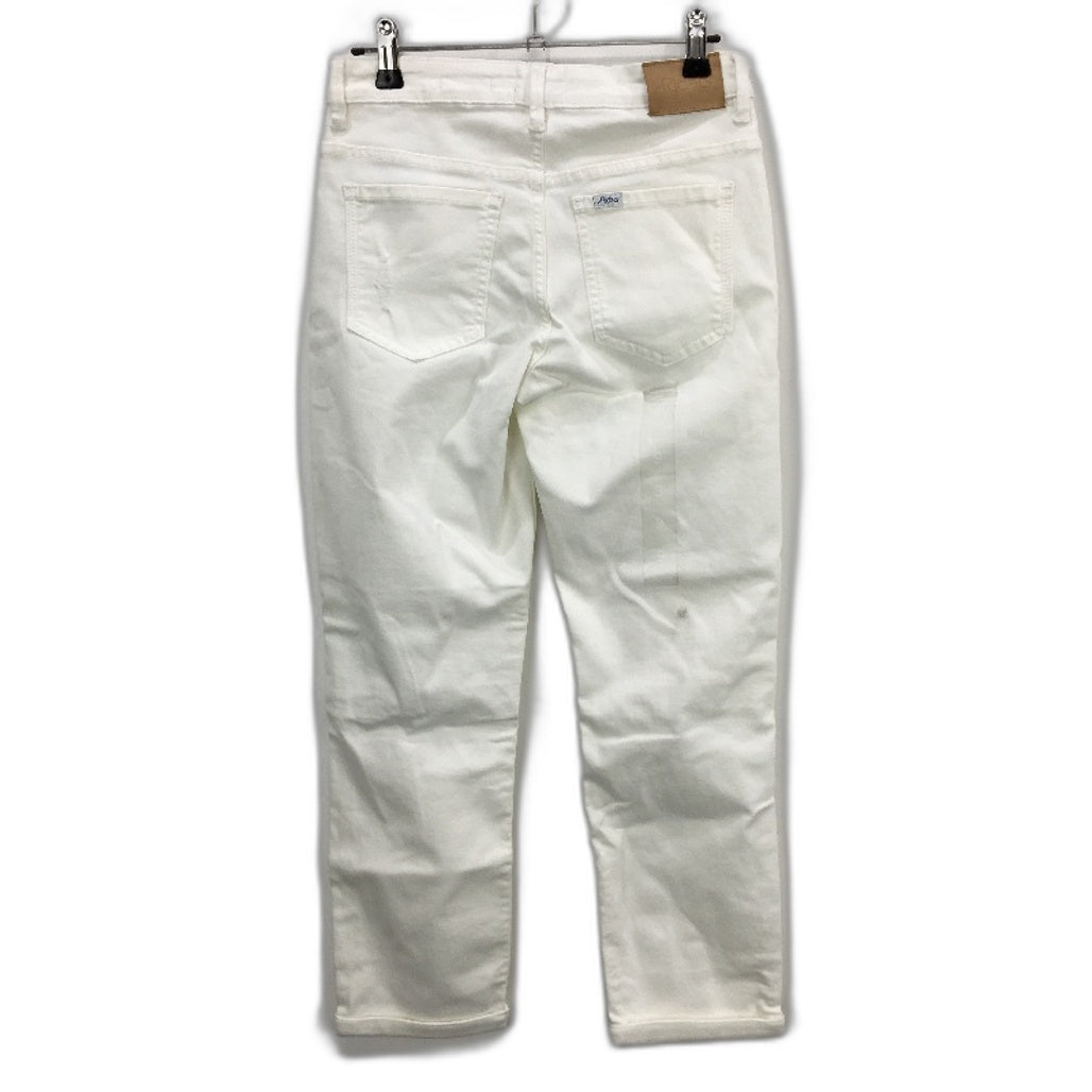 Riders by Lee White Slim Crop Ripped Cuffed Ankle Denim Jeans Ladies Size 9