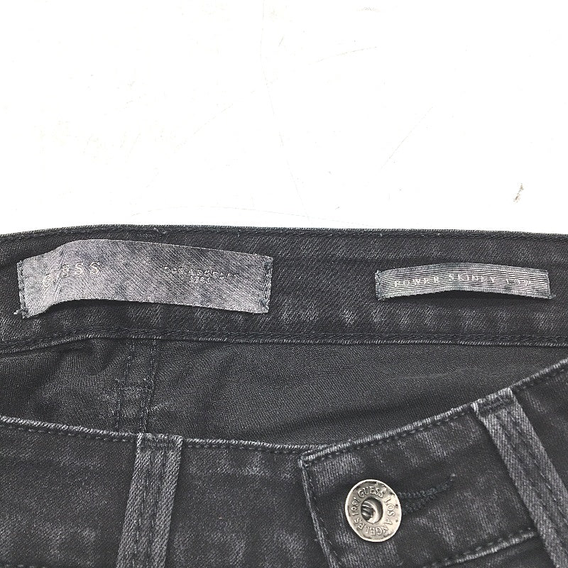 Guess Los Angeles Black Washed Power Skinny Low Rise Denim Jeans Ladies Size 27