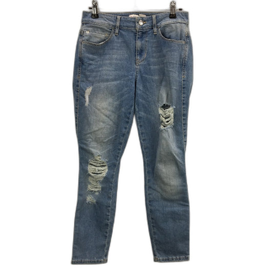 Guess Los Angeles Light Blue Sexy Curve Ripped Denim Jeans Ladies Size 27