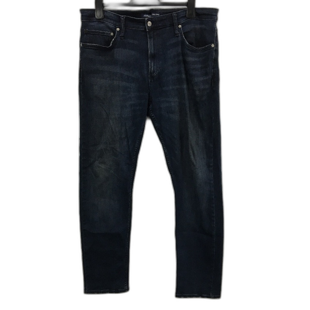 Calvin Klein Navy Blue Washed Slim Straight Leg Denim Jeans Mens Size W36 L32