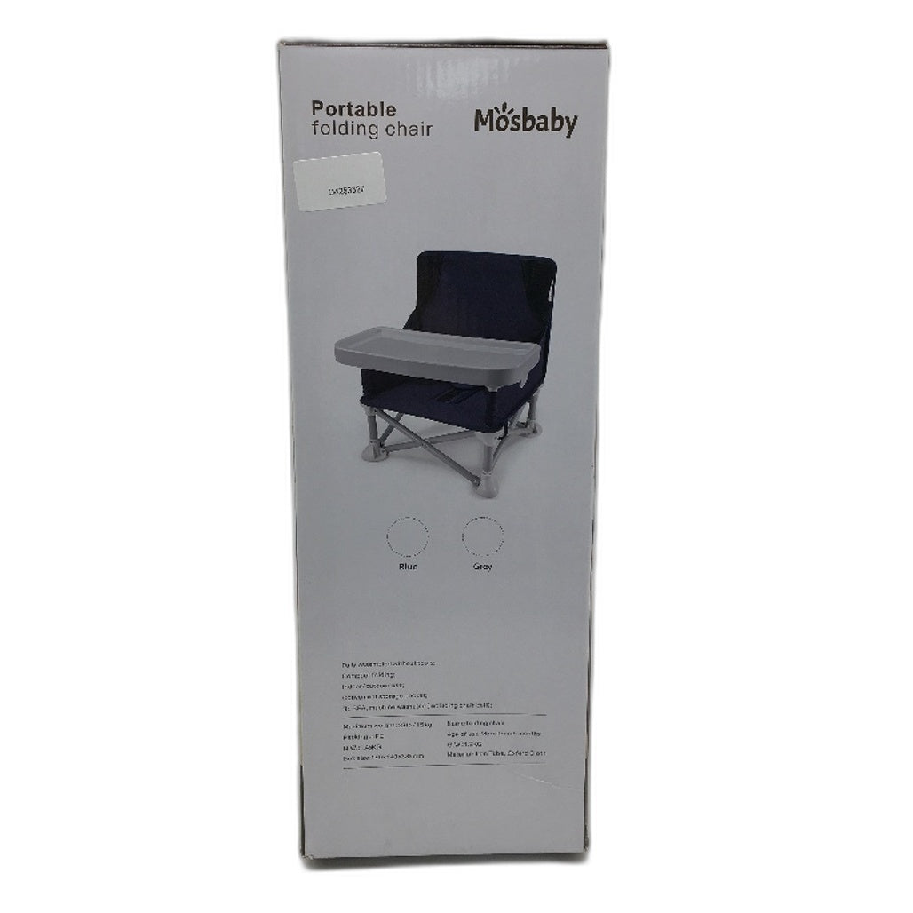 Mosbaby Portable Baby Folding Chair Booster Seat Highchair With Tray & Straps