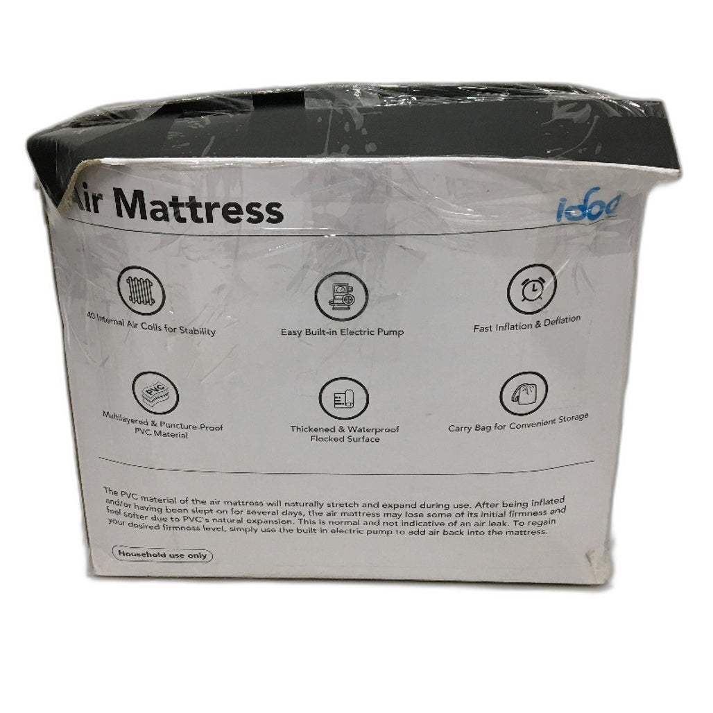 Idoo Queen Sz Air Mattress With Built In Electric Pump Carry Bag R-M002