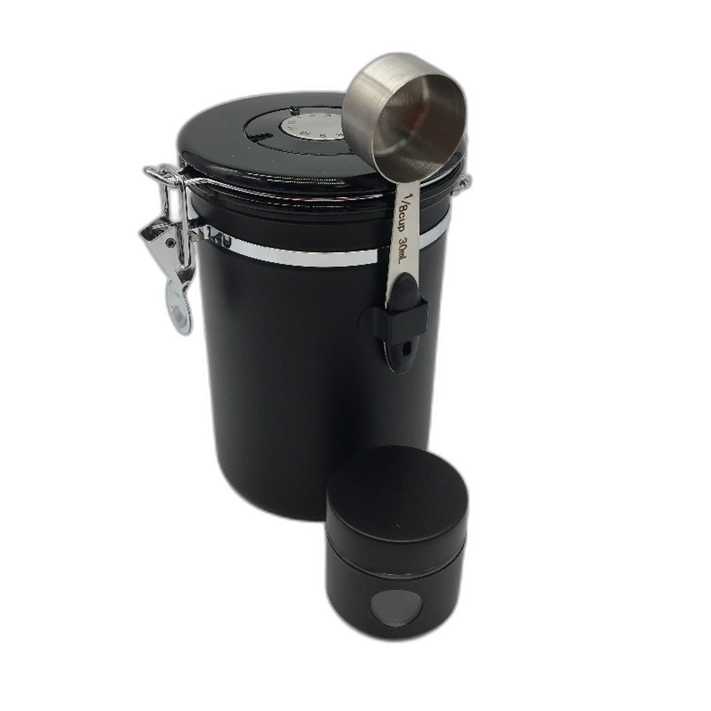 Airtight Coffee Beans Tea Sugar Storage Canister Container With Measuring Scoop