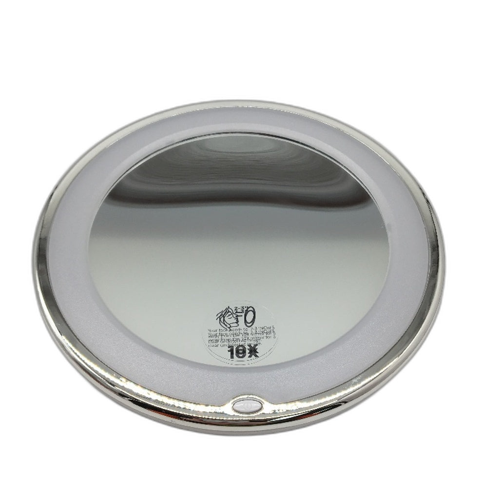Flexible Gooseneck Cordless LED 10X Magnifying Makeup Mirror With Suction Cup