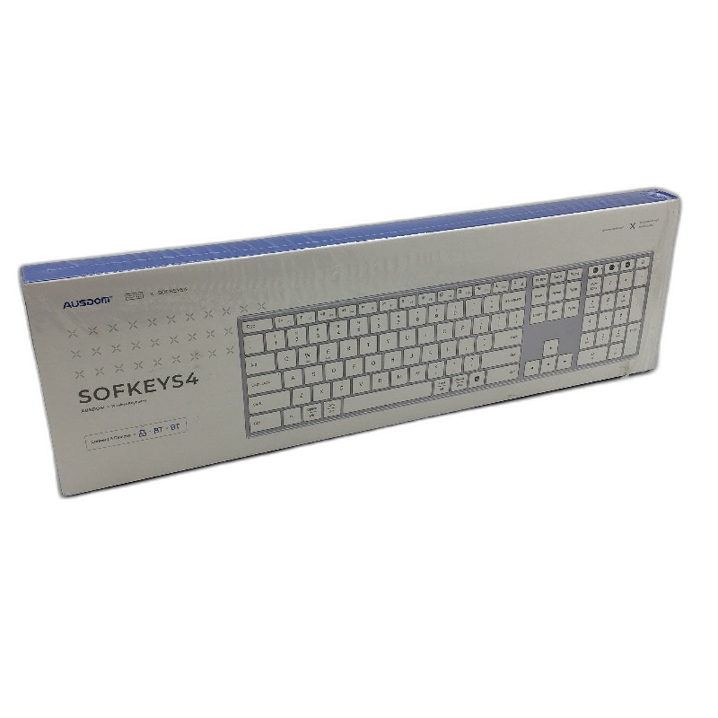 AUSDOM SOFKEYS4 Full Size USB Wireless Slim Quiet QWERTY Keyboard W Number Pad
