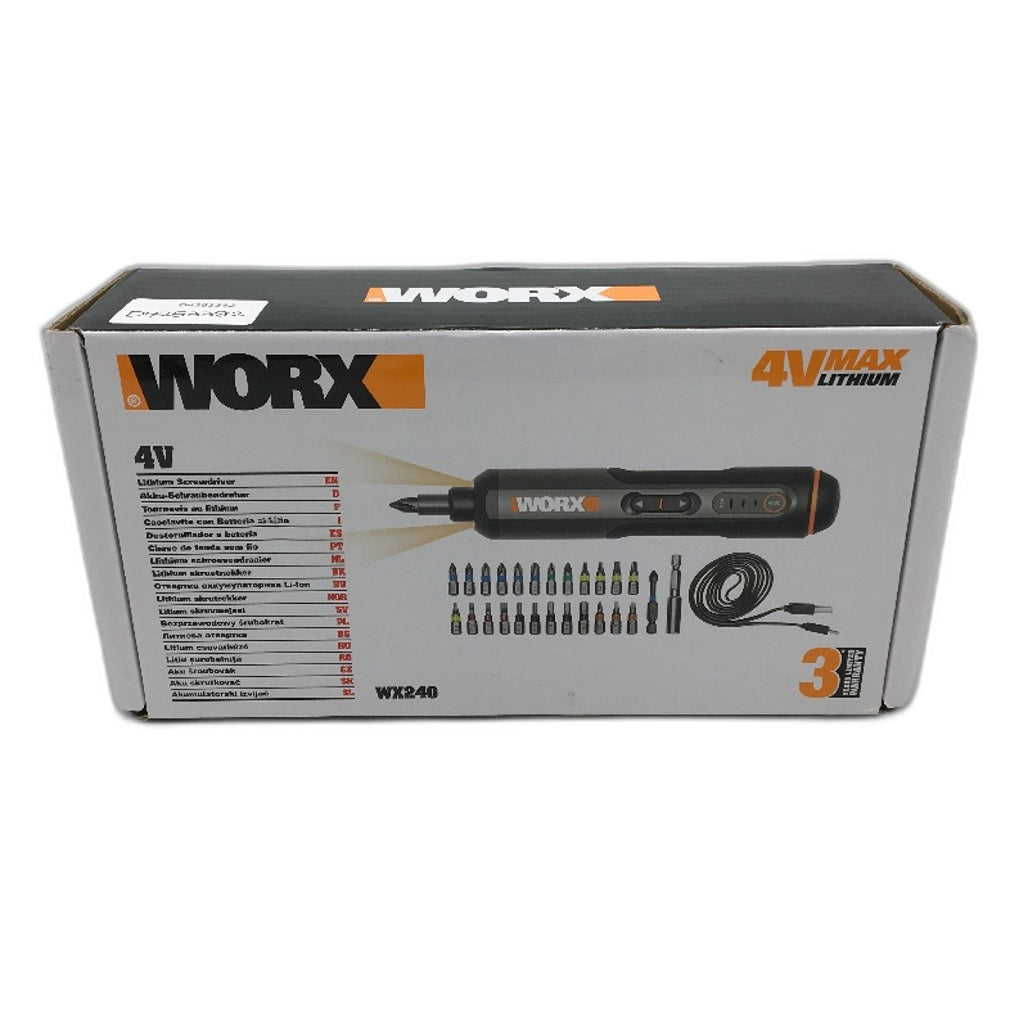 WORX 4V Lithium Electric Automatic Screwdriver Accessory Kit With Storage Box