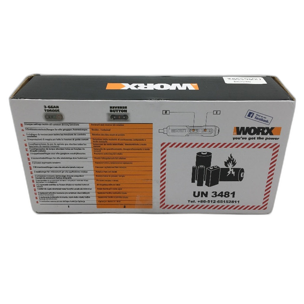 WORX 4V Lithium Electric Automatic Screwdriver Accessory Kit With Storage Box