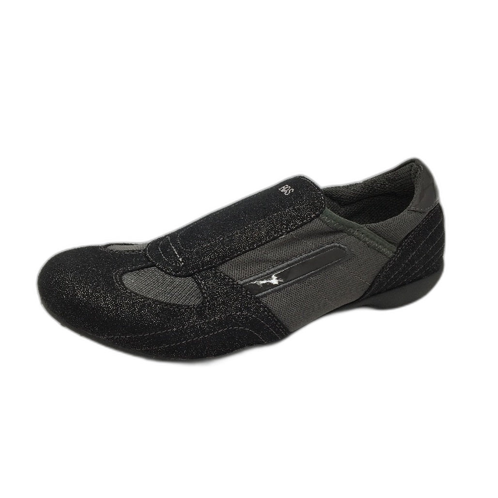 EOS 2 Tone Grey Material Light Sparkle Slip On Sneaker Shoes Ladies Size 38 NEW