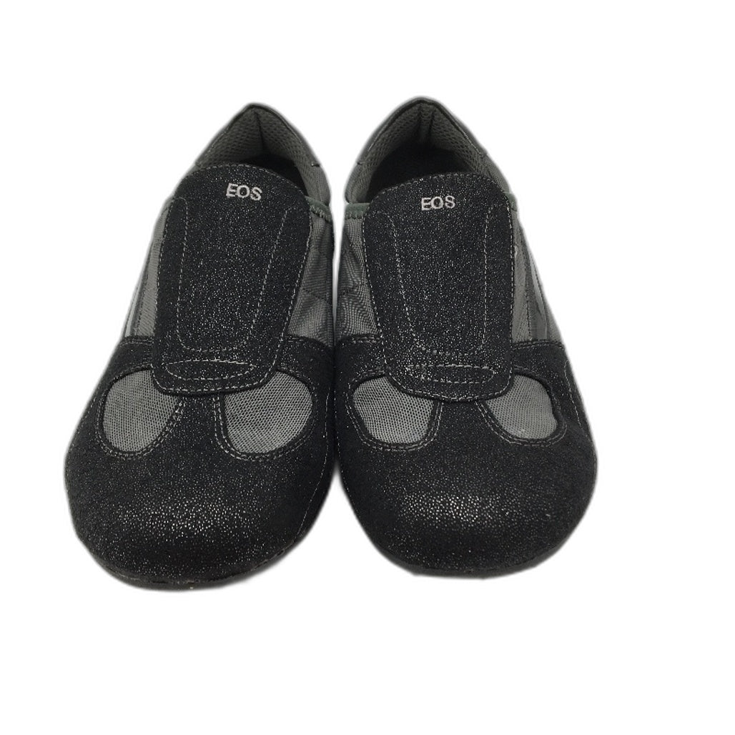EOS 2 Tone Grey Material Light Sparkle Slip On Sneaker Shoes Ladies Size 38 NEW