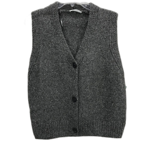 Regatta Petites Dark Grey Button Up Knitted Vest Top Ladies Size 10 NEW