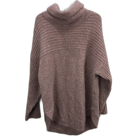 Regatta Curve Pink Ribbed Fold Over Neck Long Sleeve Knit Top Ladies Size 20 NEW