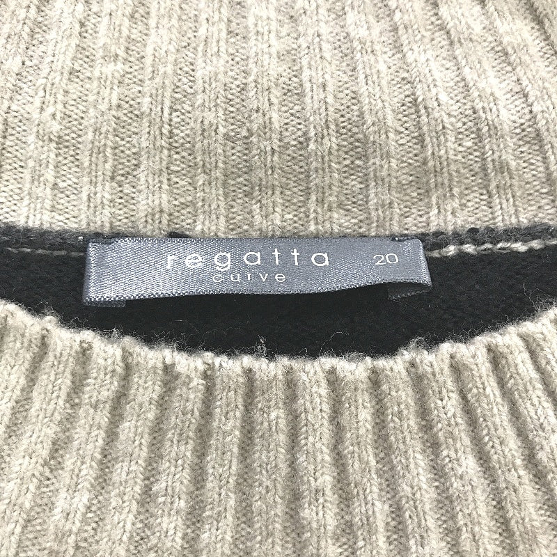 Regatta Curve Beige Grey Lightweight Long Sleeve Knit Top Ladies Size 20 NEW