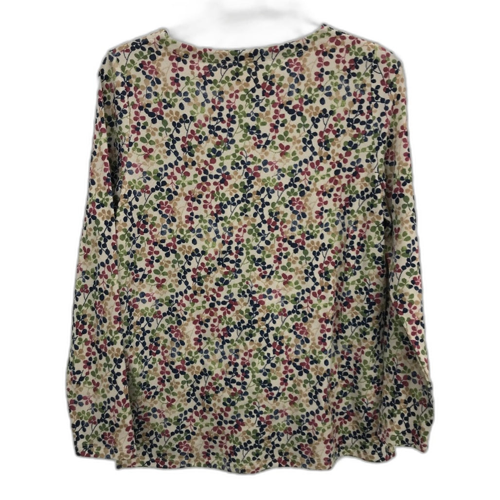 Regatta Beige Multicoloured Leaf Soft Touch L/Sleeve Tunic Top Ladies Siz 10 NEW