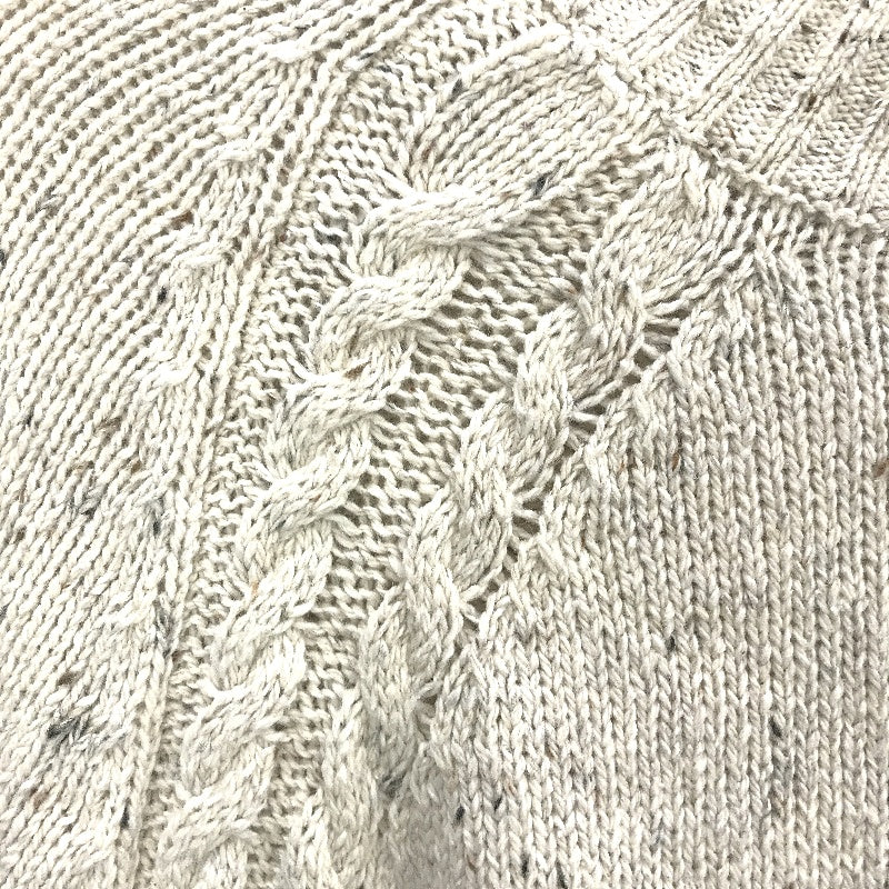 Regatta Ivory Cream Fleck Cotton Blend Twin Cable Knit Jumper Ladies Size 10 NEW