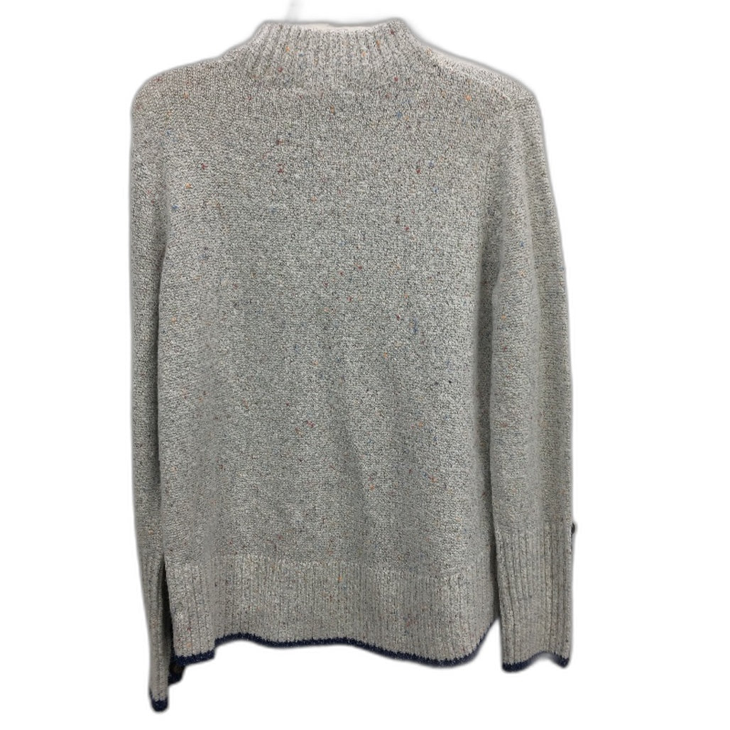 Regatta Silver Grey Fleck Ribbed Neck Small Gauge Knit Jumper Ladies Sz 10 NEW