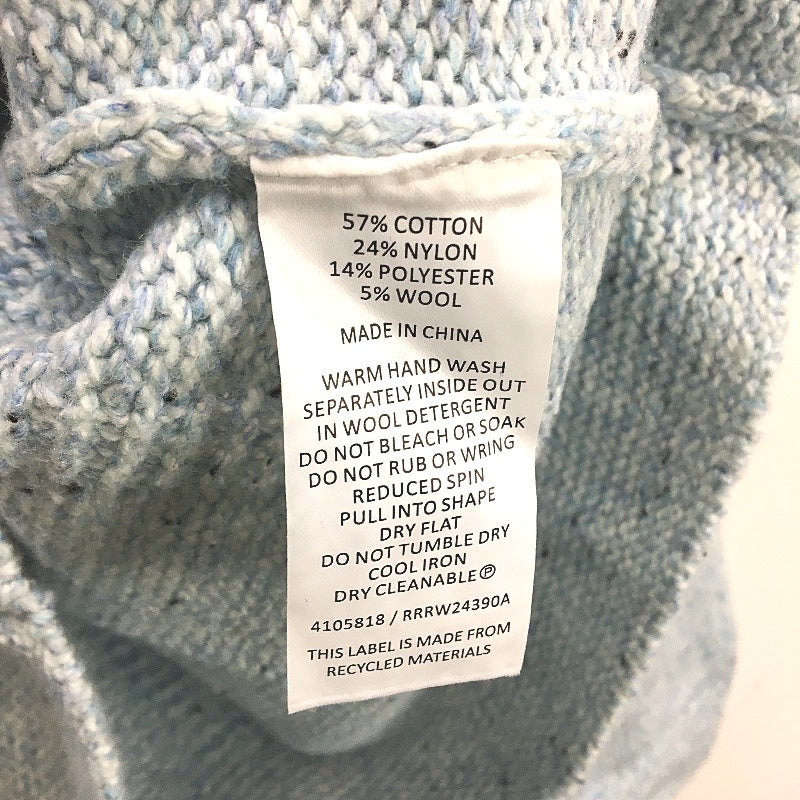 Regatta Light Blue Fleck Raglan Sleeve Pearl Knit Jumper Ladies Sz 10 NEW