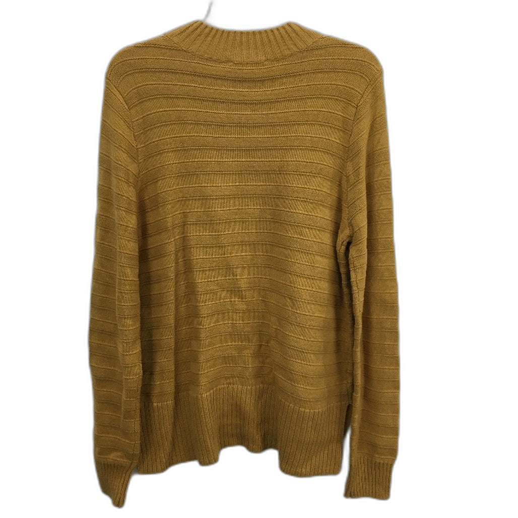 Regatta Mustard Small Gauge Ribbed Knit Tableline Jumper Ladies Sz 10 NEW
