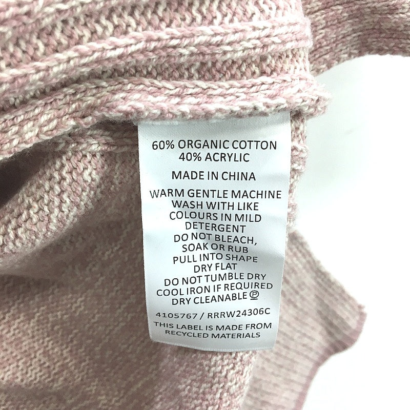 Regatta Pink Fleck Ribbed Neck Small Gauge Knit Jumper Ladies Sz 10 NEW