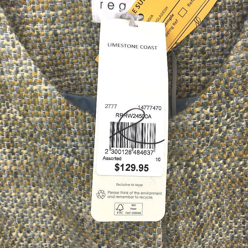 Regatta Teal & Mustard Tweed Knit Fully Lined Jacket Ladies Size 10 NEW