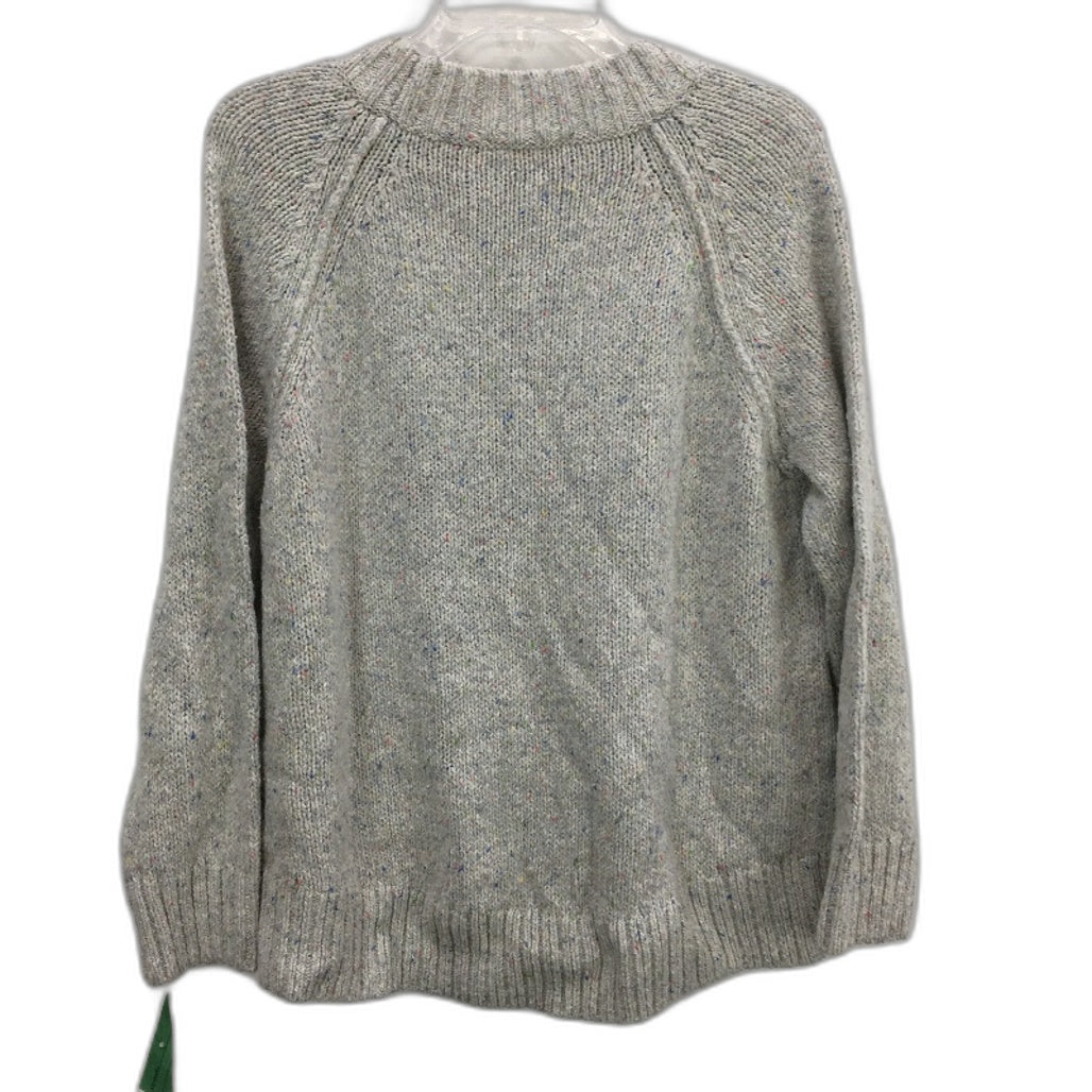 Regatta Grey Fleck Ribbed Neck Small Gauge Knit Jumper Ladies Sz 10 NEW