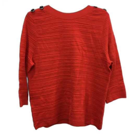 Regatta  Red Button Shoulder Soft Touch Mid Length Sleeve Top Ladies Size 10 NEW
