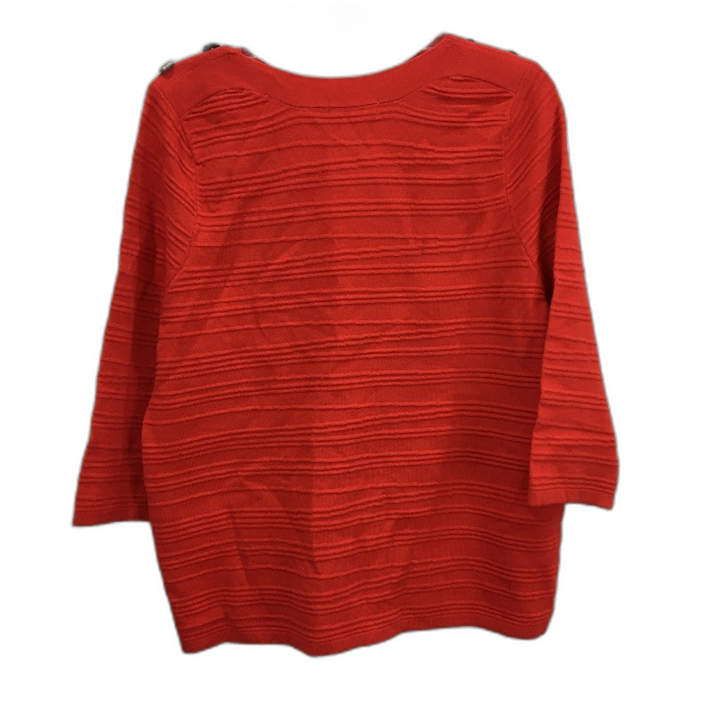 Regatta  Red Button Shoulder Soft Touch Mid Length Sleeve Top Ladies Size 10 NEW