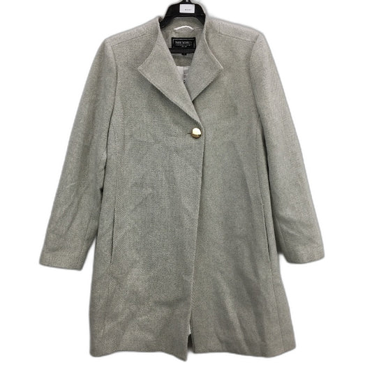 New World Fashion Myer Sample Grey Stripe Longline Soft Coat Ladies Size 10 NEW