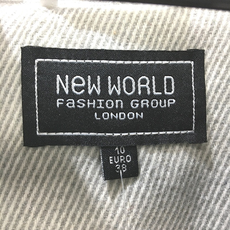 New World Fashion Myer Sample Grey Stripe Longline Soft Coat Ladies Size 10 NEW