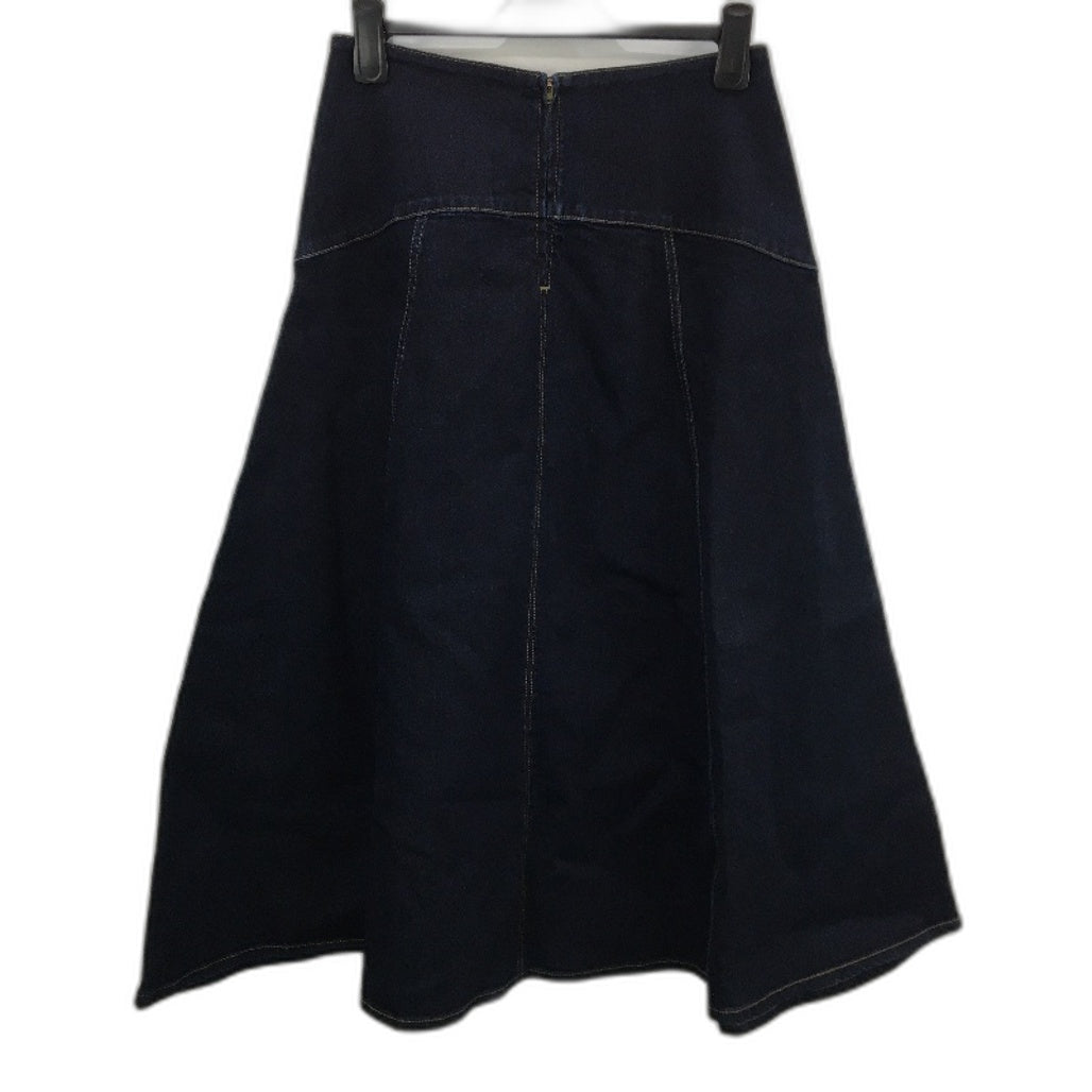 Basque Myer Sample Dark Blue Long Denim ALine Skirt Ladies Size 8 NEW