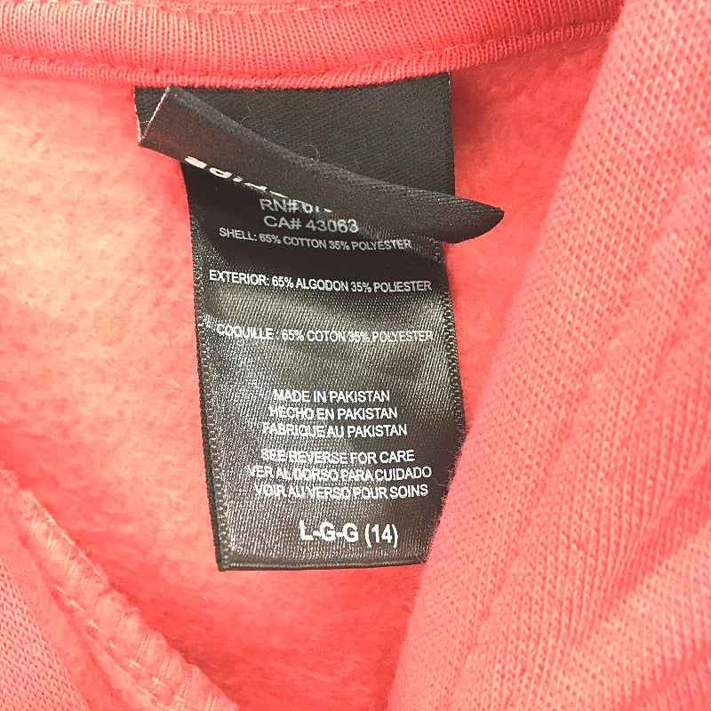Adidas Hot Pink Cotton Blend Slim Fit Front Logo Hooded Jumper Ladies Size 14