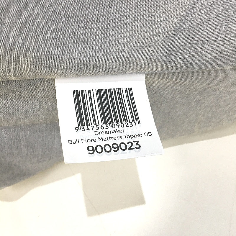 Dreamaker Ball Fibre Machine Washable Mattress Topper DOUBLE Size NEW