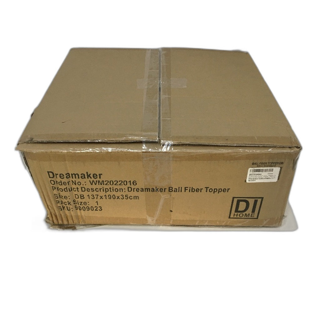 Dreamaker Ball Fibre Machine Washable Mattress Topper DOUBLE Size NEW