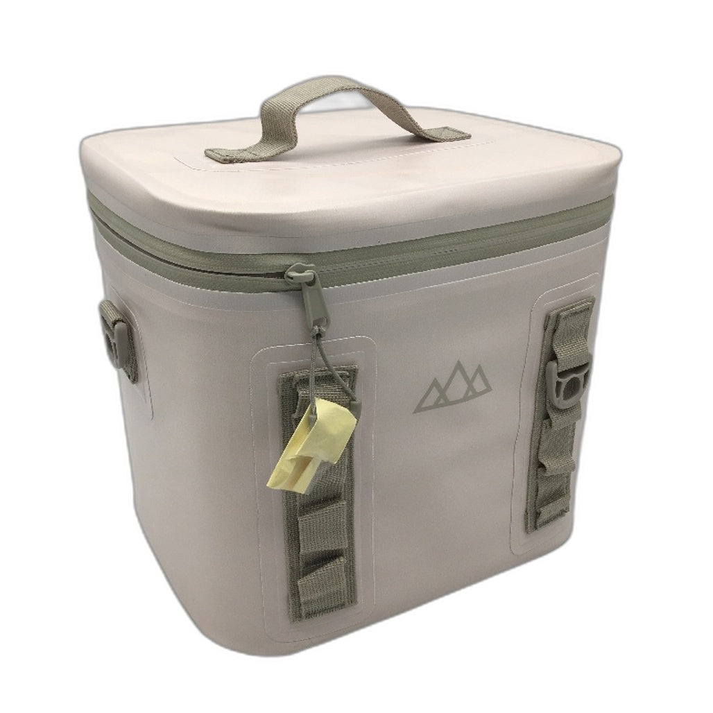 Outdoors Adventurer Water Resistant Insulated Cream 8 Can Cooler Bag & Strap
