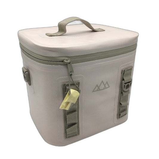 Outdoors Adventurer Water Resistant Insulated Cream 8 Can Cooler Bag & Strap
