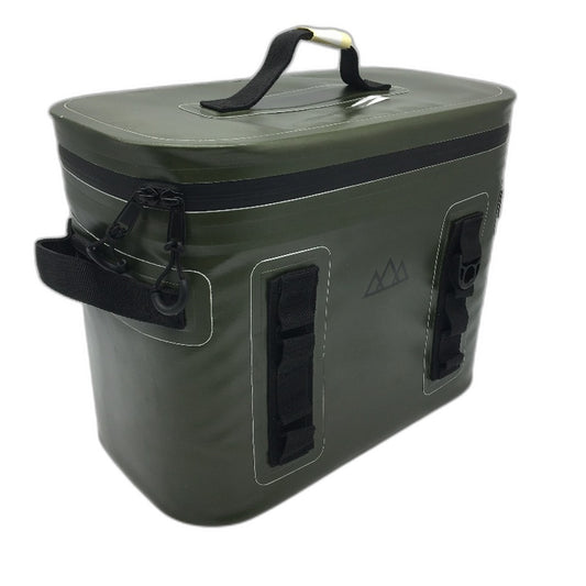 Outdoors Adventurer Water Resistant Insulated Green 12 Can Cooler Bag & Strap