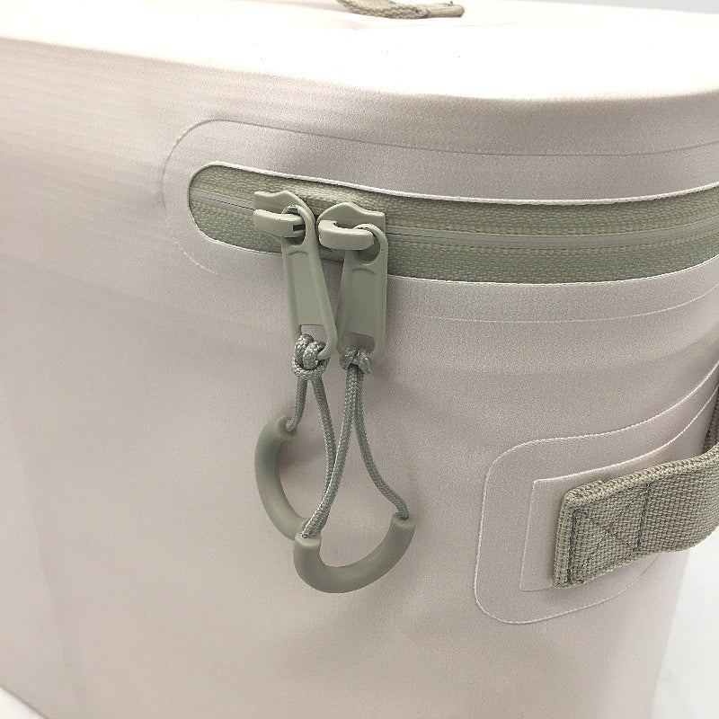 Outdoors Adventurer Water Resistant Insulated Cream 12 Can Cooler Bag & Strap