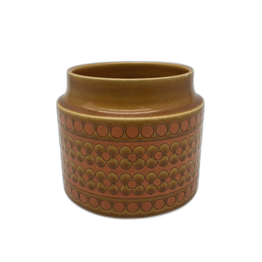 VINTAGE 1960s Hornsea Pottery John Clappison Saffron Brown Retro Storage Jar