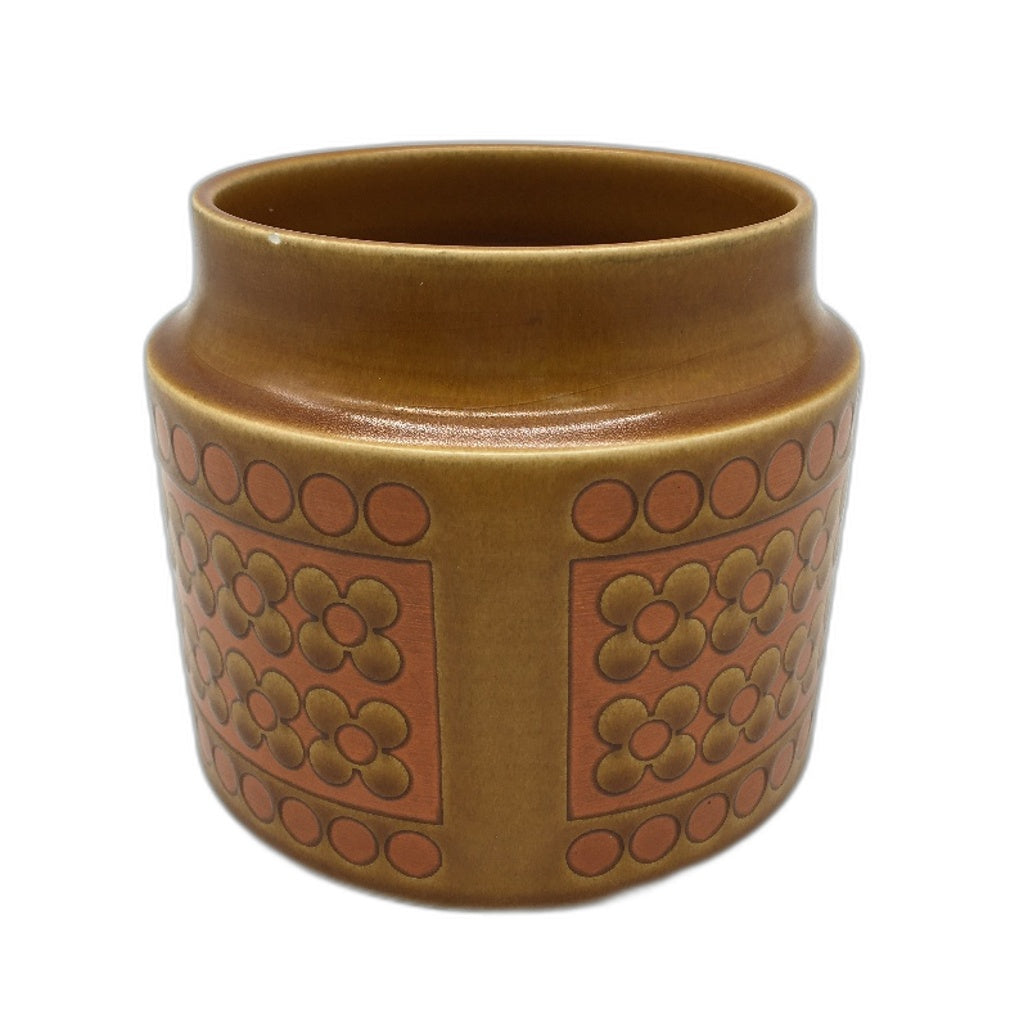 VINTAGE 1960s Hornsea Pottery John Clappison Saffron Brown Retro Storage Jar