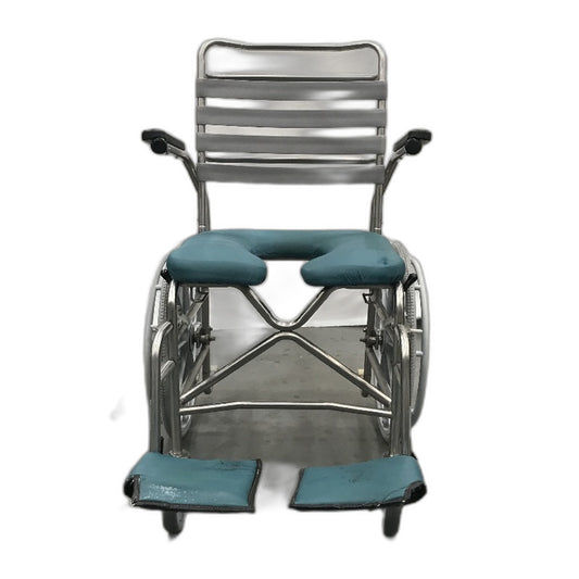 Juvo Self Propelled Shower & Bathroom Commode With Bedpan & Rack
