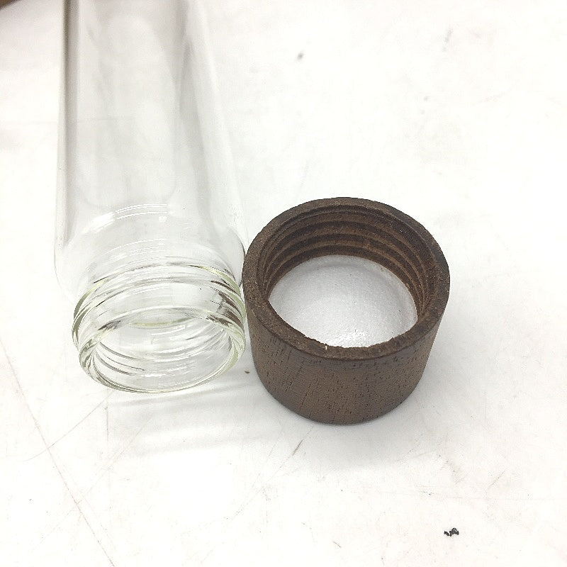 12 Piece Single Dose Coffee Beans Glass Tube Set with Wooden Stand NEW