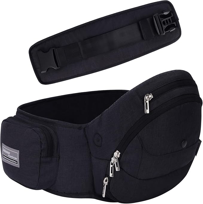 Bebamour Alpha X Black Ergonomic Baby Hip Waist Carrier for 0 to 36 Months NEW
