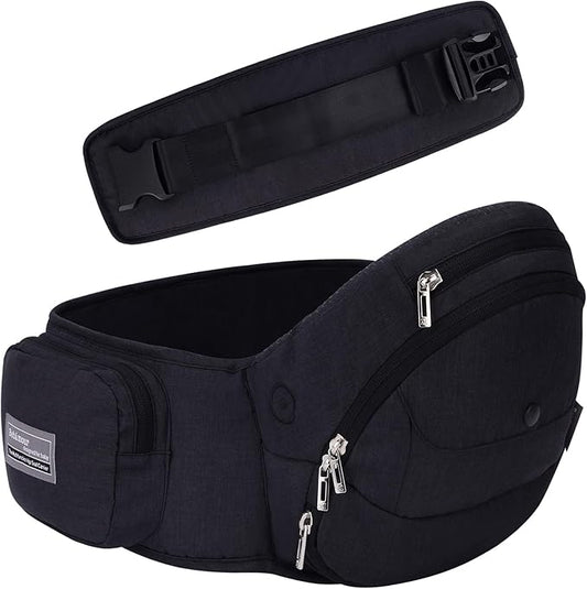 Bebamour Alpha X Black Ergonomic Baby Hip Waist Carrier for 0 to 36 Months NEW