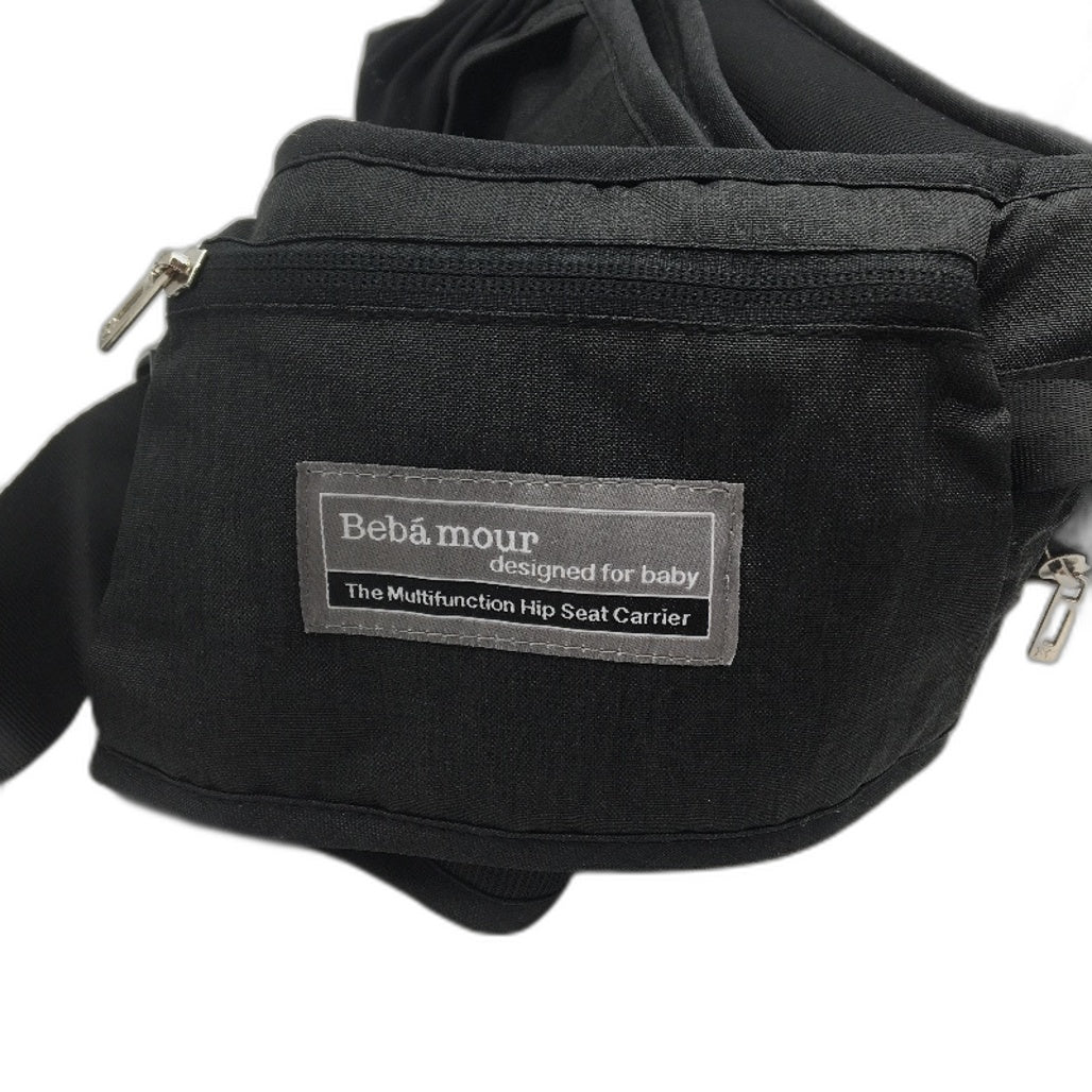 Bebamour Alpha X Black Ergonomic Baby Hip Waist Carrier for 0 to 36 Months NEW